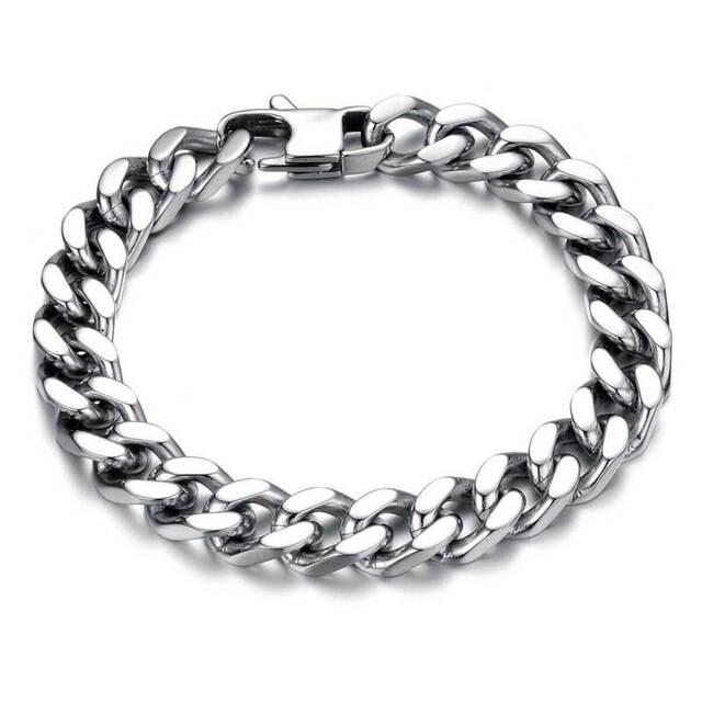 Steel bracelet 316L silver