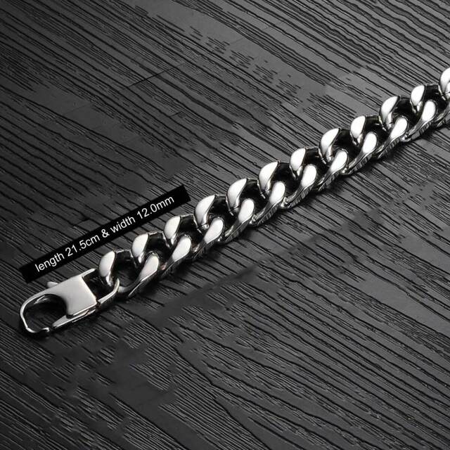 Steel bracelet 316L silver