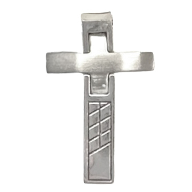 Ανδρικός σταυρός με αλυσίδα ατσάλι 316L ασημί bode 03900