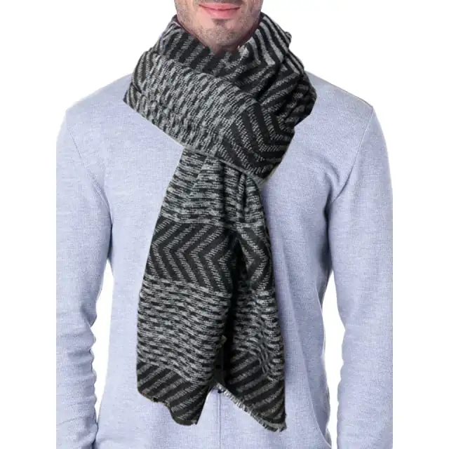 Men's scarves Verde 06-806 black/gray
