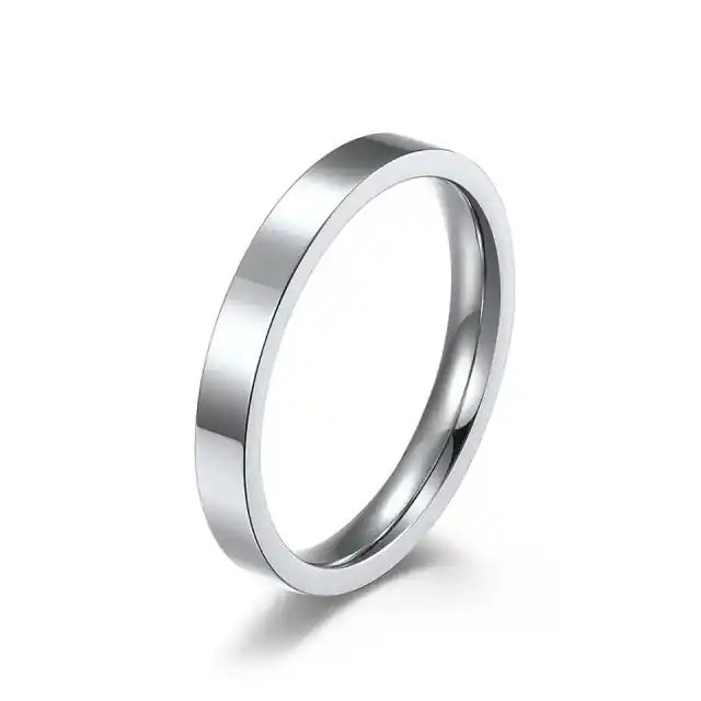 Unixex δαχτυλίδι Βέρα 2.5mm ατσάλι 316L ασημί bode 06015