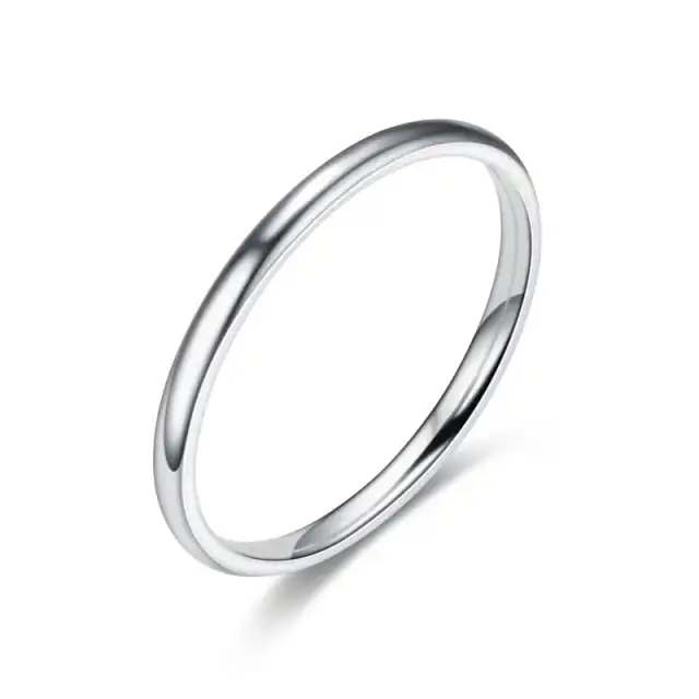 Unixex δαχτυλίδι Βέρα 1.5mm ατσάλι 316L ασημί bode 02468