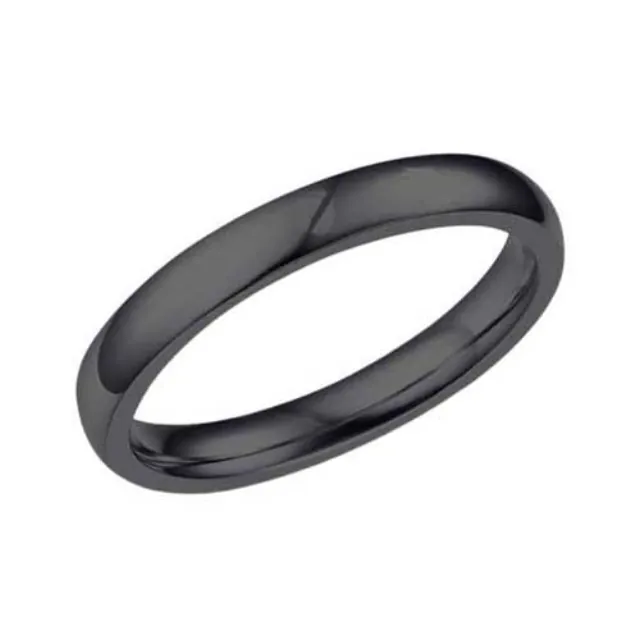 Men's ring 4mm 316L steel black