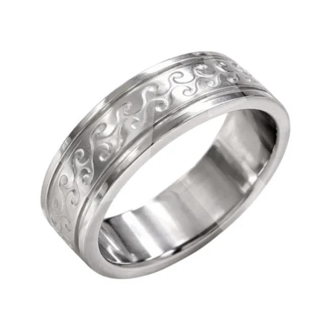 Ανδρικό δαχτυλίδι Βέρα ανοξείδωτο ατσάλι ασημί bode 06028