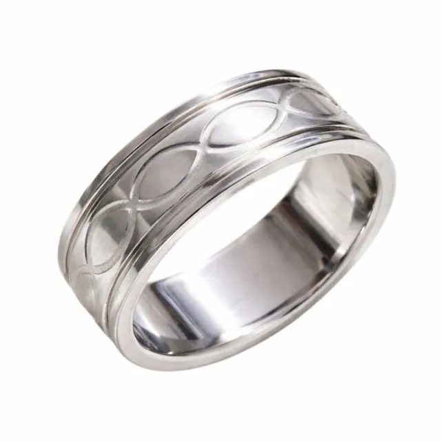 Men's ring Wedding ring stainless steel silver