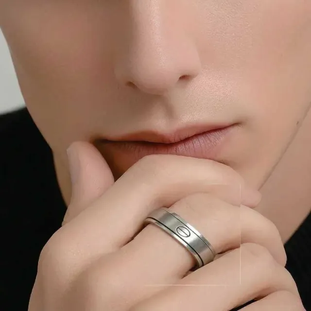 Men's ring Wedding ring stainless steel silver