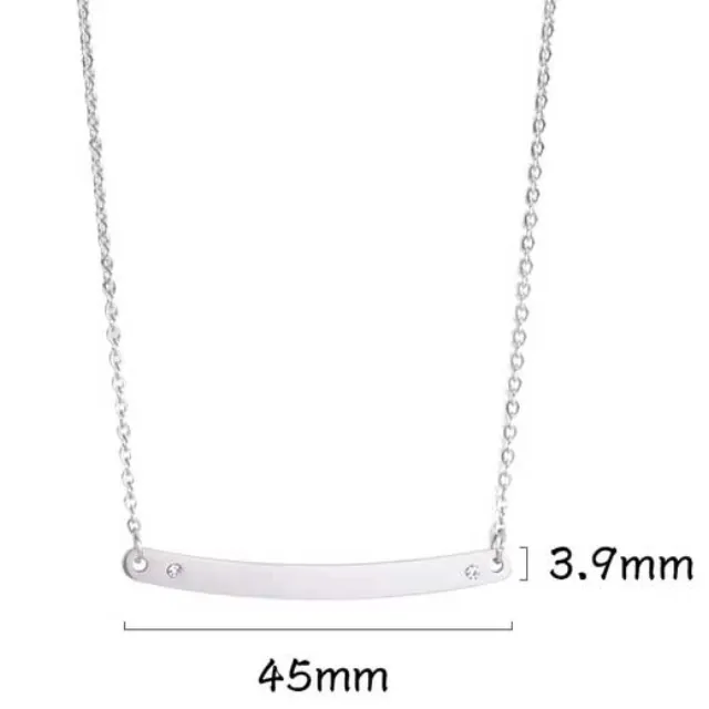 Women's necklace steel 316L silver 