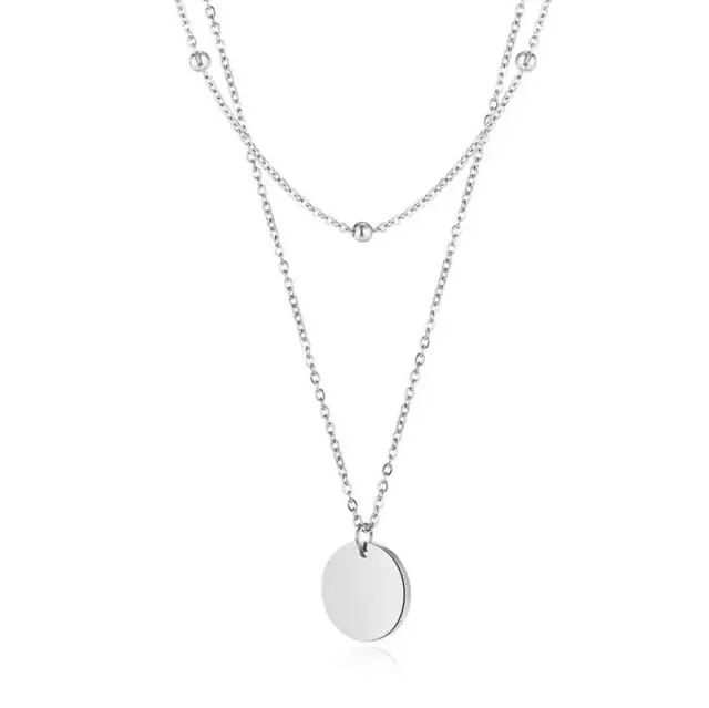 Women's necklace steel 316L silver 