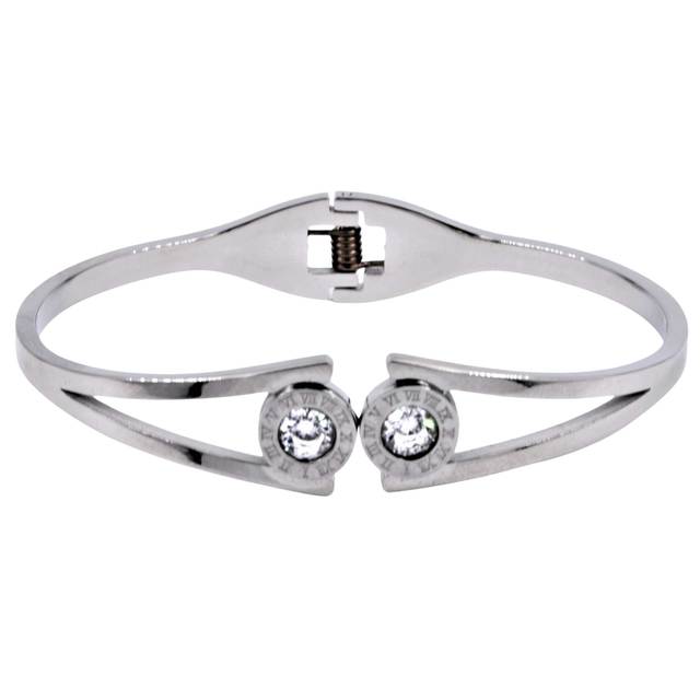 Women's steel bracelet 316L silver