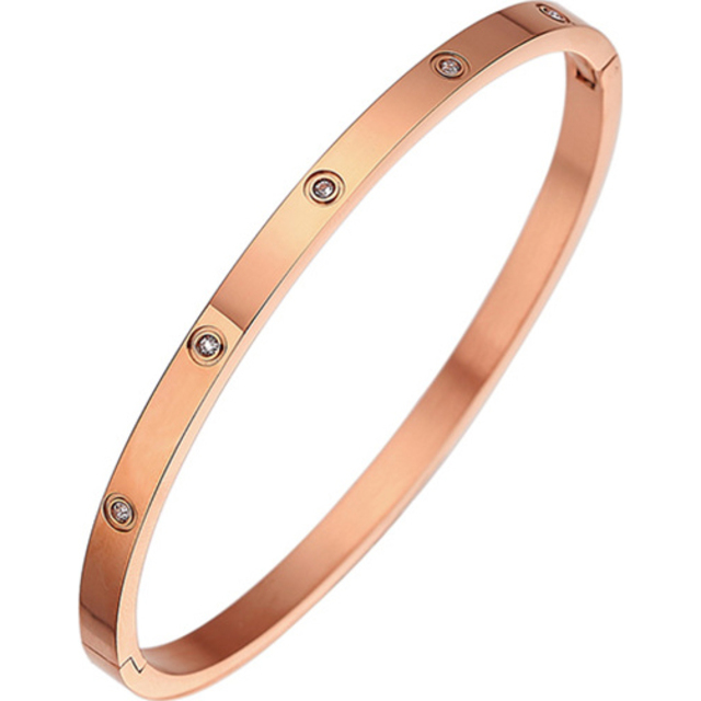 Women's steel bracelet 316L rose-gold