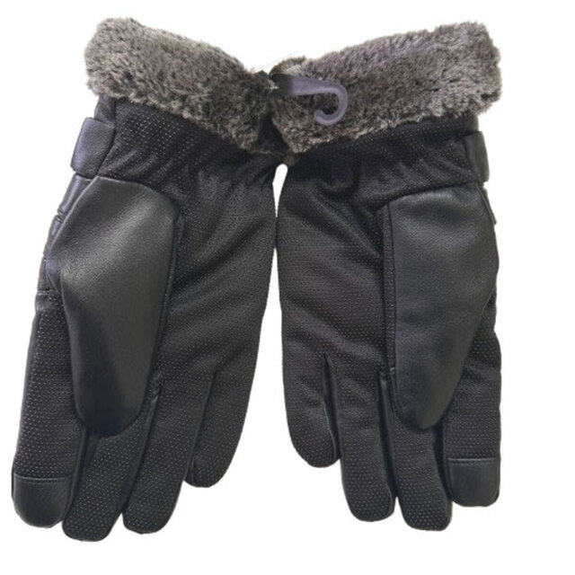 BODE Set Men's Hat & Scarf & Gloves one size black/grey