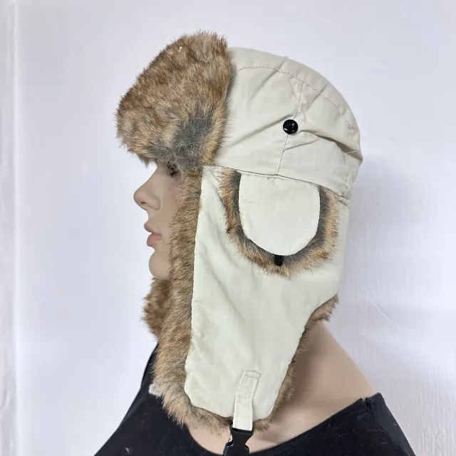 Unisex cap- hat with fur beige bode 12-704