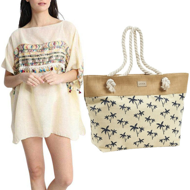 DOCA SET Beach bag - Kaftan short 13-0901 