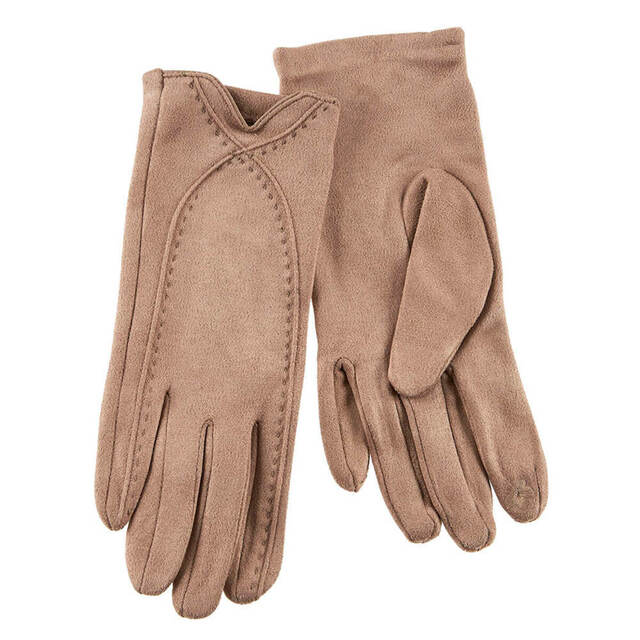VERDE WOMAN'S GLOVES 02-0663 TAUPE