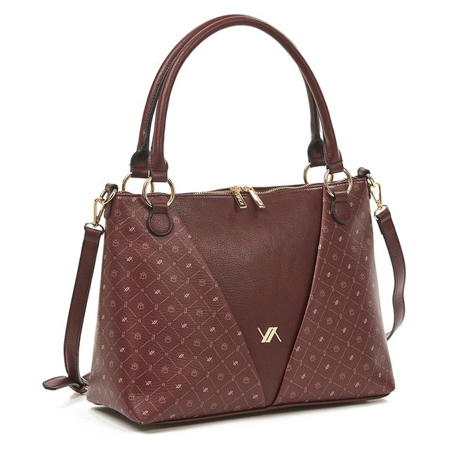 Ηandbag Verde 16-6075 bordeaux