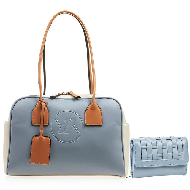 SET Bag Verde 16-6858 - Wallet 18-1167 light blue