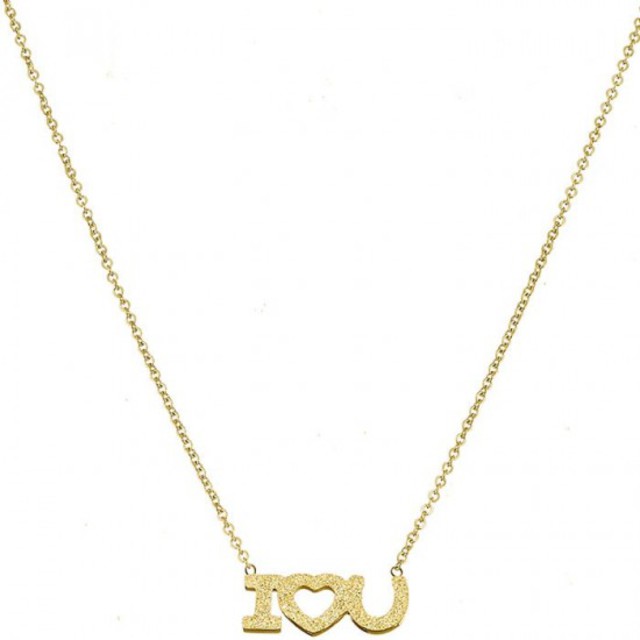 Womens necklace steel 316L gold