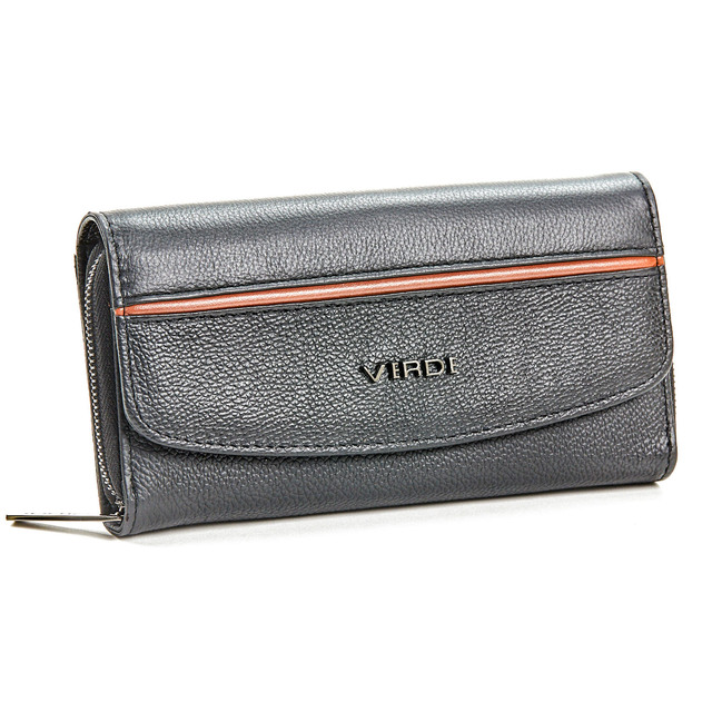 Leather wallet for woman Verde 18-1080 black