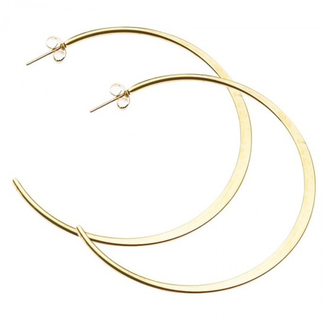 Women's earrings steel 316L rings gold 6cm Art 01813