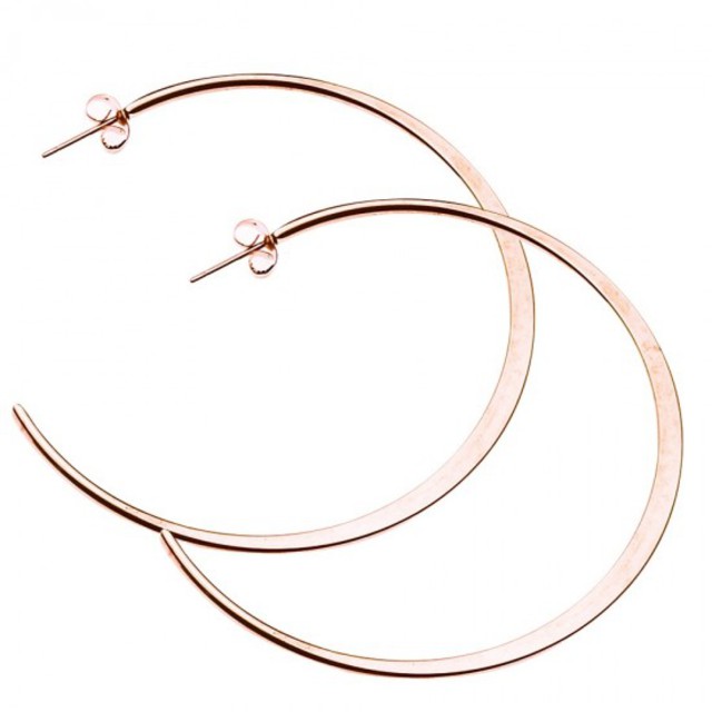 Women's earrings steel 316L rings rose-gold 6cm Art 01813