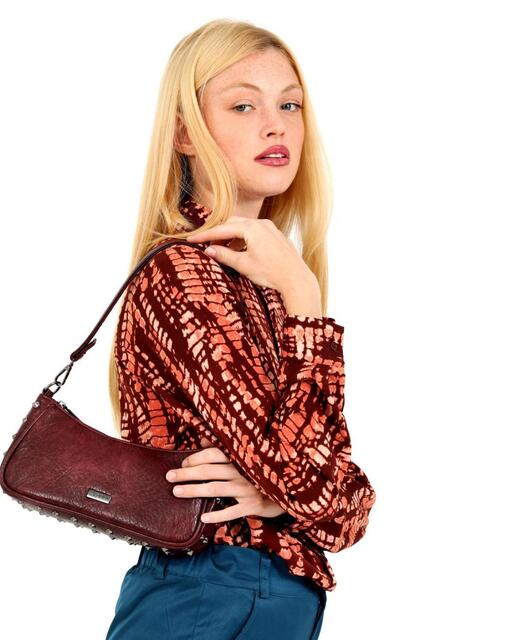 Shoulder bag Doca 21001 bordeaux