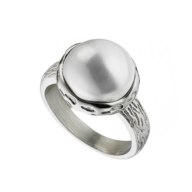 Γυναικείο δαχτυλίδι ατσάλι 316L ασημί Art 02377 