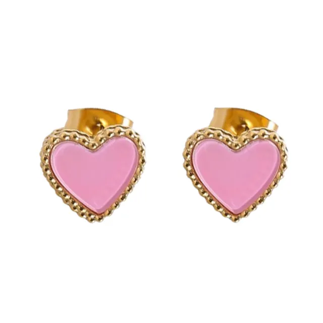 Children's earrings hypoallergenic steel 316L gold