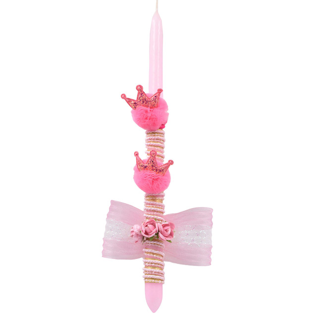 Handmade Easter candle pink candle