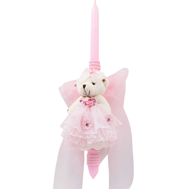 Handmade Easter candle candle pink