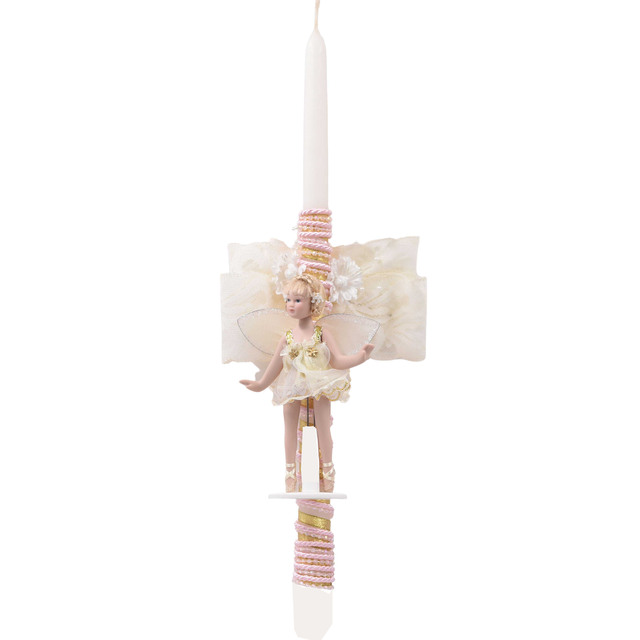 Handmade Easter candle candle white