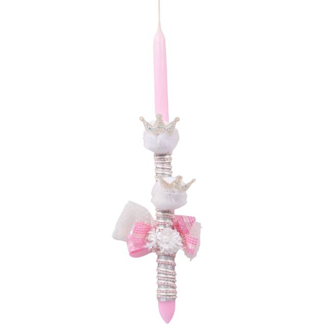Handmade Easter candle pink candle