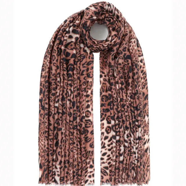 Foulard Doca 29217 animal print pink