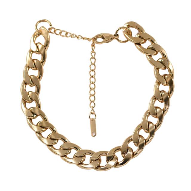 Steel foot chain 316L thick chain 12 cm thick gold