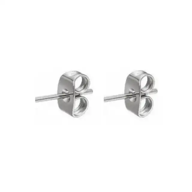 Children's earrings hypoallergenic steel 316L silver