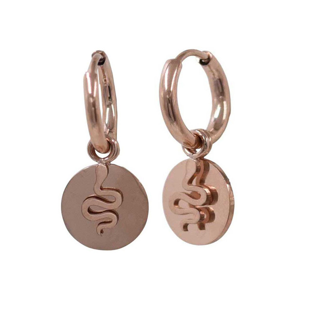 Women's earrings steel 316L rose-gold