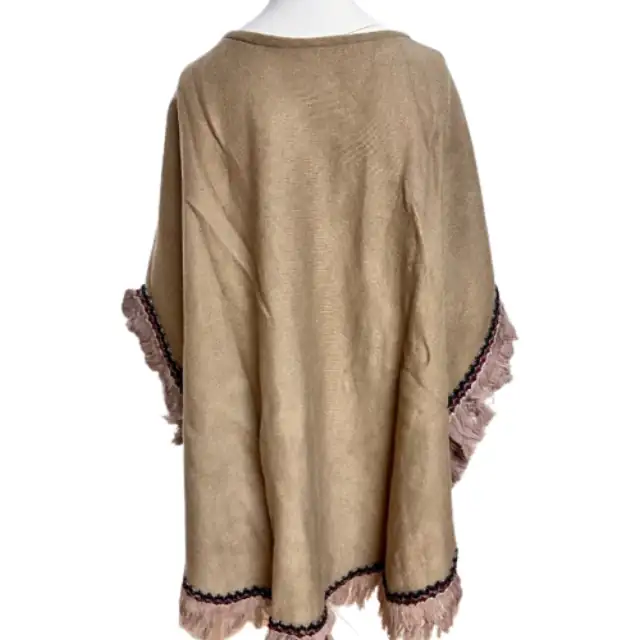 Women's poncho Verde 33-0349 taupe