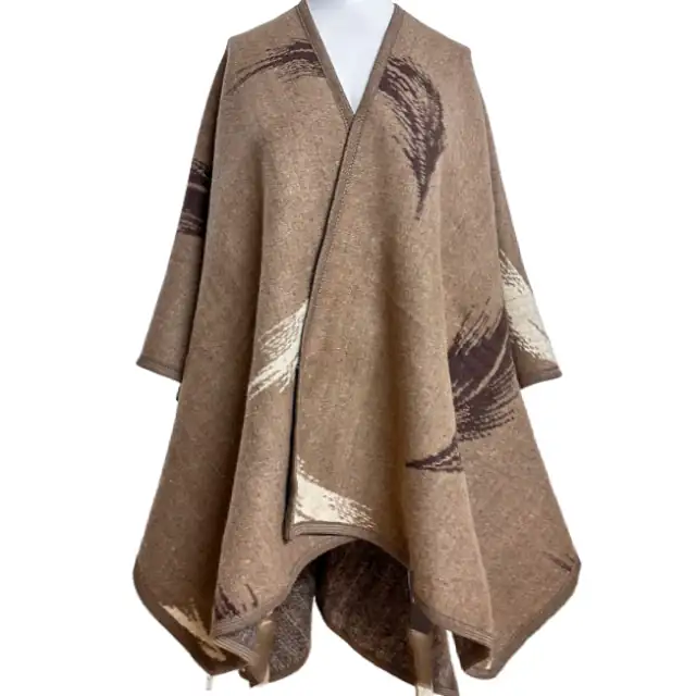 Women's poncho Verde 33-0667 taupe