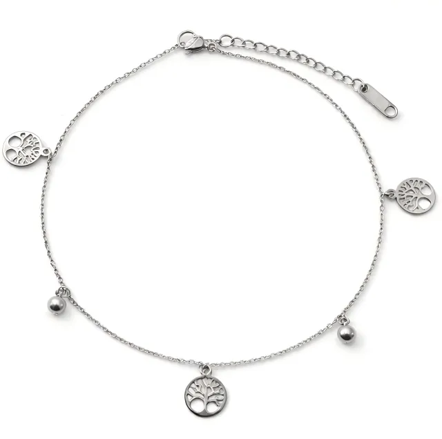 Tree of Life Stainless Steel Anklet
