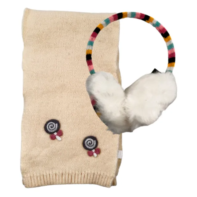 Children's Earmuffs-Scarf ecru bode 4416