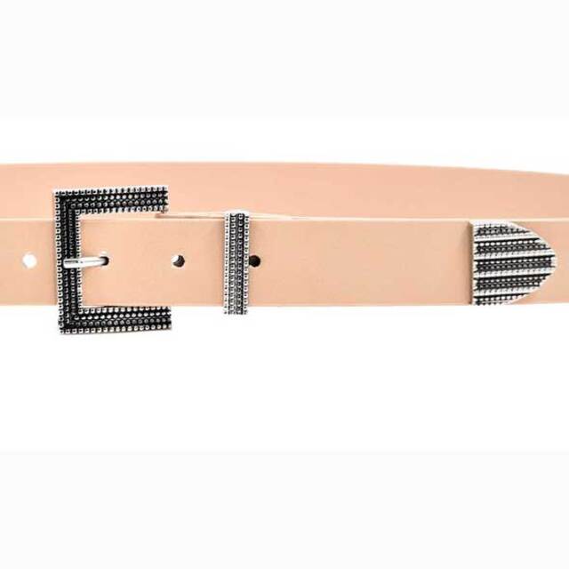 Women's square buckle belt bode 53105 beige