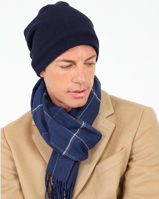 Men's scarves Doca 58360 blue