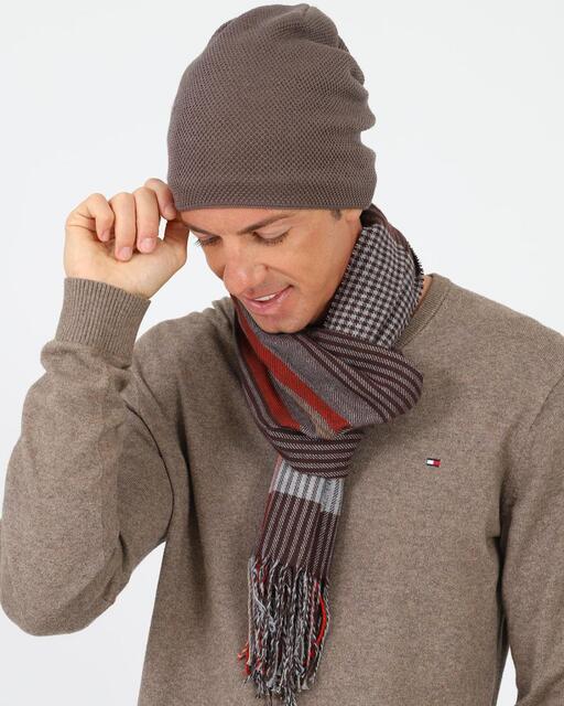 Men's scarves Doca 58363 brown