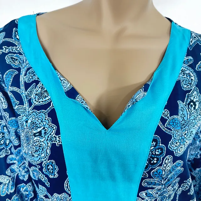 BODE caftan in blue Platinum 0166