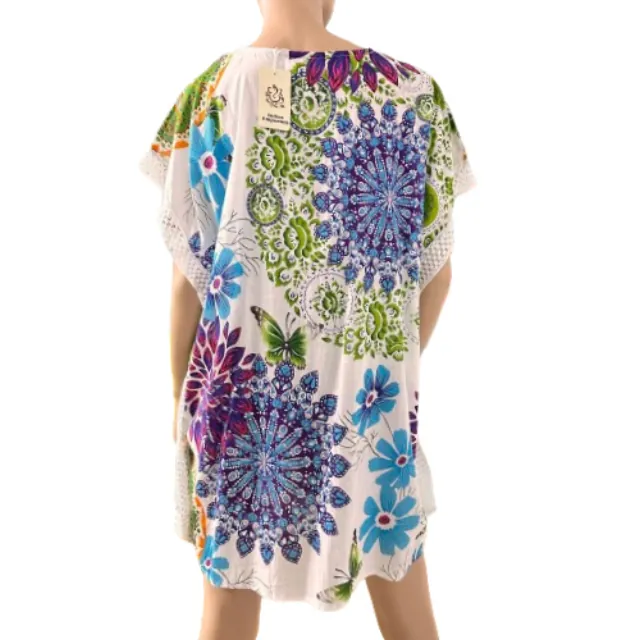 Women's Beach Kaftan platinum colourful