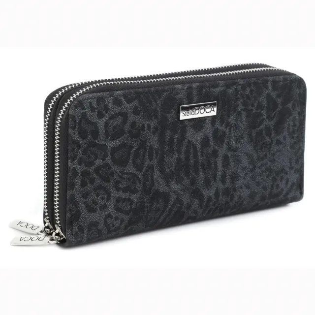 Wallet for women 67144 animal print Black 