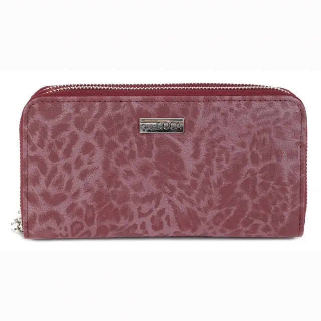 Wallet for women 67145 animal print bordeaux 