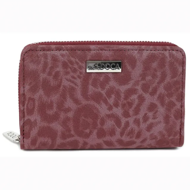 Wallet for women 67148 animal print bordeaux 