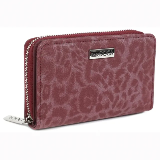 Wallet for women 67148 animal print bordeaux 