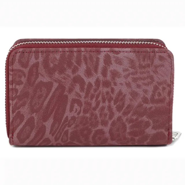 Wallet for women 67148 animal print bordeaux 