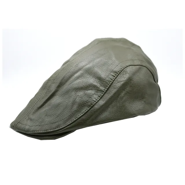 Ανδρική τραγιάσκα καπέλο δερματίνη  χακί bode 8654